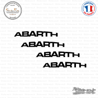 4 Stickers ABARTH Courbe Sticks-em.fr Couleurs au choix
