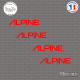 4 Stickers Alpine Sticks-em.fr Couleurs au choix