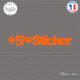 Sticker JDM +5hp Sticker Sticks-em.fr Couleurs au choix