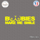 Sticker JDM boobies make me smile Sticks-em.fr Couleurs au choix