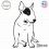 Sticker Bull-Terrier Sticks-em.fr Couleurs au choix