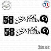 2 Stickers SUPERSIC 58 Sticks-em.fr Couleurs au choix