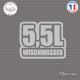 Sticker JDM 5,5l Wischwasser Sticks-em.fr Couleurs au choix