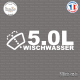 Sticker JDM 5,0l Wischwasser Sticks-em.fr Couleurs au choix