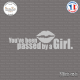Sticker JDM You've been passed by a girl Sticks-em.fr Couleurs au choix