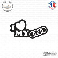 Sticker JDM I Love My Audi Sticks-em.fr Couleurs au choix
