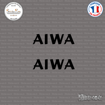 2 Stickers Aiwa Logo