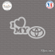 Sticker JDM I Love My Toyota Sticks-em.fr Couleurs au choix