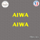 2 Stickers Aiwa Logo Sticks-em.fr Couleurs au choix
