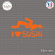 Sticker JDM I Love Sushi Sticks-em.fr Couleurs au choix
