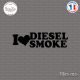 Sticker JDM I love Diesel smoke Sticks-em.fr Couleurs au choix