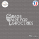 Sticker JDM Bags Are For Groceries Sticks-em.fr Couleurs au choix
