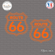 2 Stickers Route 66 Sticks-em.fr Couleurs au choix