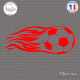 Sticker Ballon de Football Flammes Sticks-em.fr Couleurs au choix