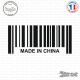 Sticker Code Barre Made in China Sticks-em.fr Couleurs au choix