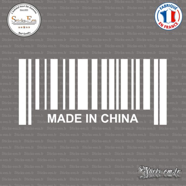 Sticker Code Barre Made In China