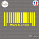 Sticker Code Barre Made in China Sticks-em.fr Couleurs au choix