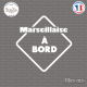 Sticker Marseillaise à bord Sticks-em.fr Couleurs au choix