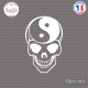 Sticker Tete de mort yin yang Sticks-em.fr Couleurs au choix