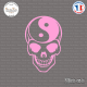 Sticker Tete de mort yin yang Sticks-em.fr Couleurs au choix