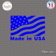 Sticker Drapeau Made in USA Sticks-em.fr Couleurs au choix