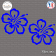 2 Stickers Hibiscus Flower Sticks-em.fr Couleurs au choix
