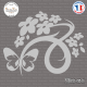 Sticker Floral Design with Butterfly Sticks-em.fr Couleurs au choix