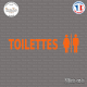 Sticker Mural Toilettes Mixtes Sticks-em.fr Couleurs au choix