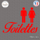 Sticker Panneau toilettes Sticks-em.fr Couleurs au choix