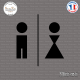 Sticker Toilettes Caricature homme et femme Sticks-em.fr Couleurs au choix