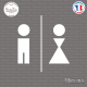 Sticker Toilettes Caricature homme et femme Sticks-em.fr Couleurs au choix