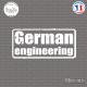 Sticker JDM German Engineering Sticks-em.fr Couleurs au choix