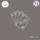 Sticker JDM Jeu de Cartes Golf DUB Sticks-em.fr Couleurs au choix
