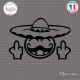 Sticker JDM Smiley Mexicain Fuck You Sticks-em.fr Couleurs au choix