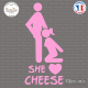 Sticker JDM She Loves Cheese Sticks-em.fr Couleurs au choix