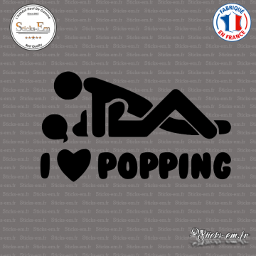 Sticker JDM I love popping