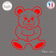 Sticker Teddybear XXL Sticks-em.fr Couleurs au choix