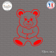Sticker Teddybear Sticks-em.fr Couleurs au choix