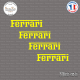 4 Stickers Ferrari Sticks-em.fr Couleurs au choix