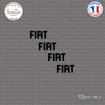 4 Stickers Fiat Logo
