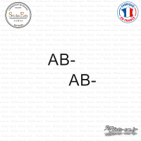 2 Stickers Groupe sanguin AB-