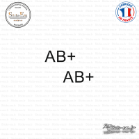 2 Stickers Groupe sanguin AB+ Sticks-em.fr Couleurs au choix
