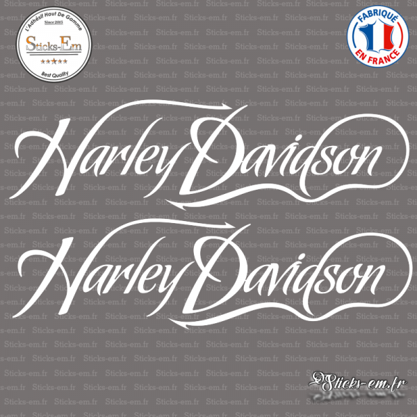 2 Stickers Harley Davidson Logo - Sticks-em