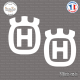 2 Stickers Husqvarna Logo Sticks-em.fr Couleurs au choix