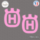 2 Stickers Husqvarna Logo Sticks-em.fr Couleurs au choix