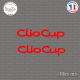 2 Stickers Renault Clio Cup Sticks-em.fr Couleurs au choix