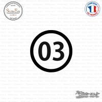 Sticker Département 03 Allier Moulins Auvergne Sticks-em.fr Couleurs au choix