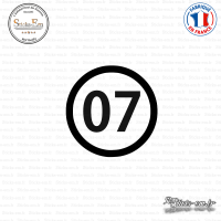 Sticker Département 07 Ardèche Privas Rhône-Alpes Sticks-em.fr Couleurs au choix