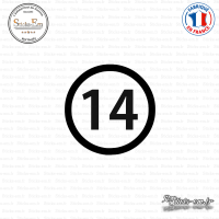 Sticker Département 14 Calvados Caen Basse-Normandie Sticks-em.fr Couleurs au choix
