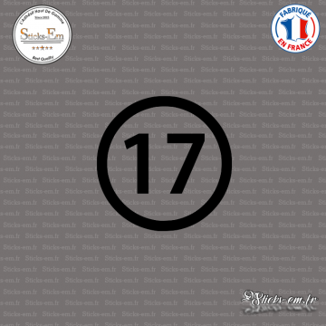 Sticker Département 17 Charente-Maritime La Rochelle Jonzac